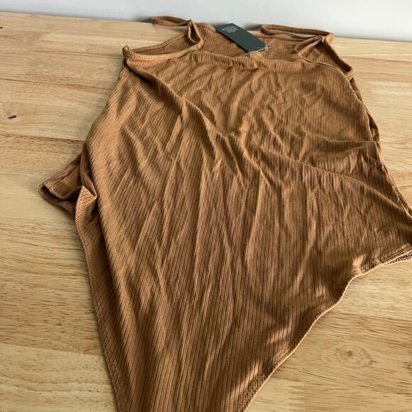 Wild Fable Women's Tan Adjustable Spaghetti Strap Bodysuit - Size Large - NWT - Picture 5 of 10